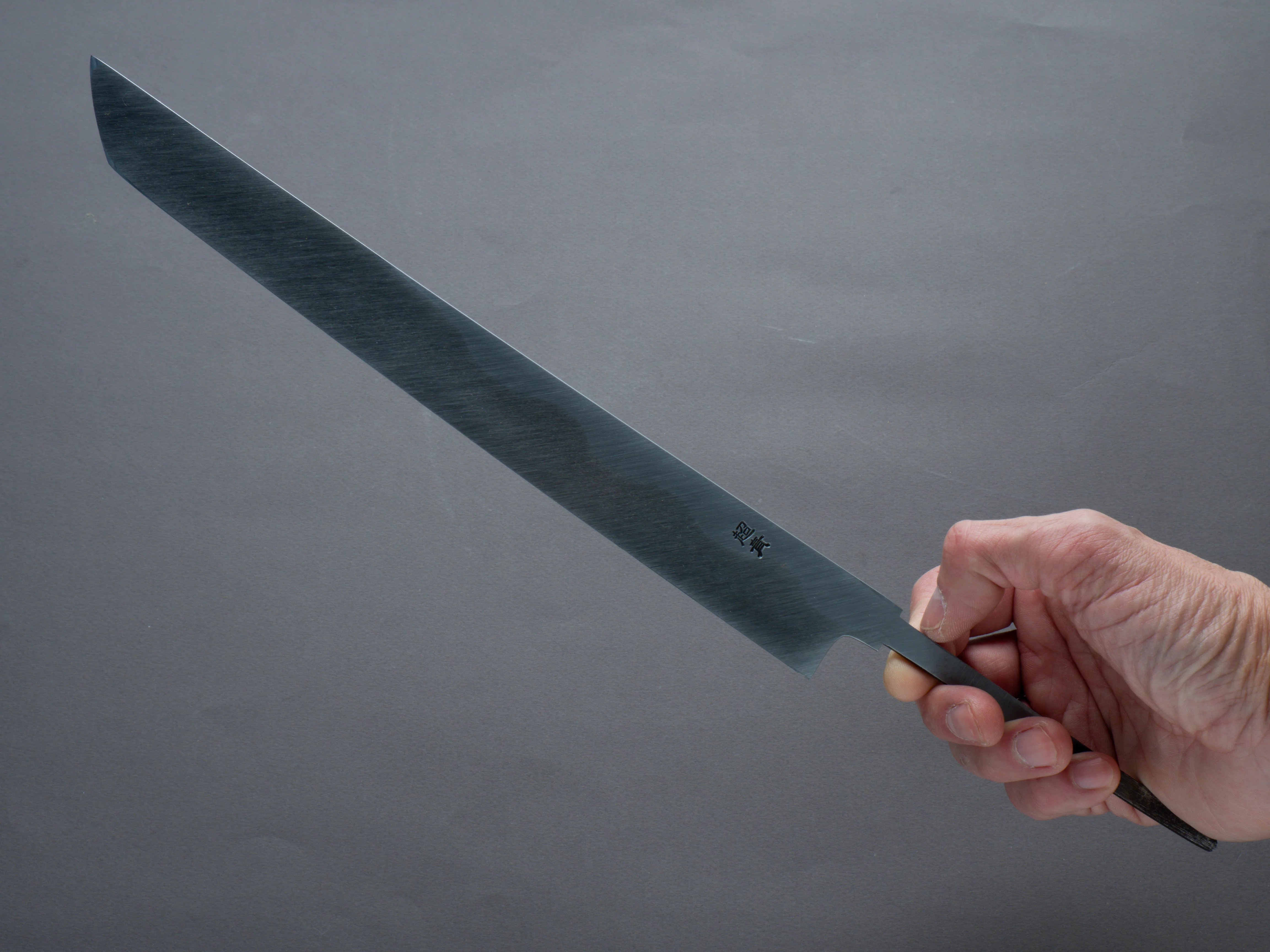 Sakai Kikumori - Tanaka - Blue Super - So-Bokashi x Kasumi - 285mm Sakimaru Takobiki - No Handle - Signed - Image 5