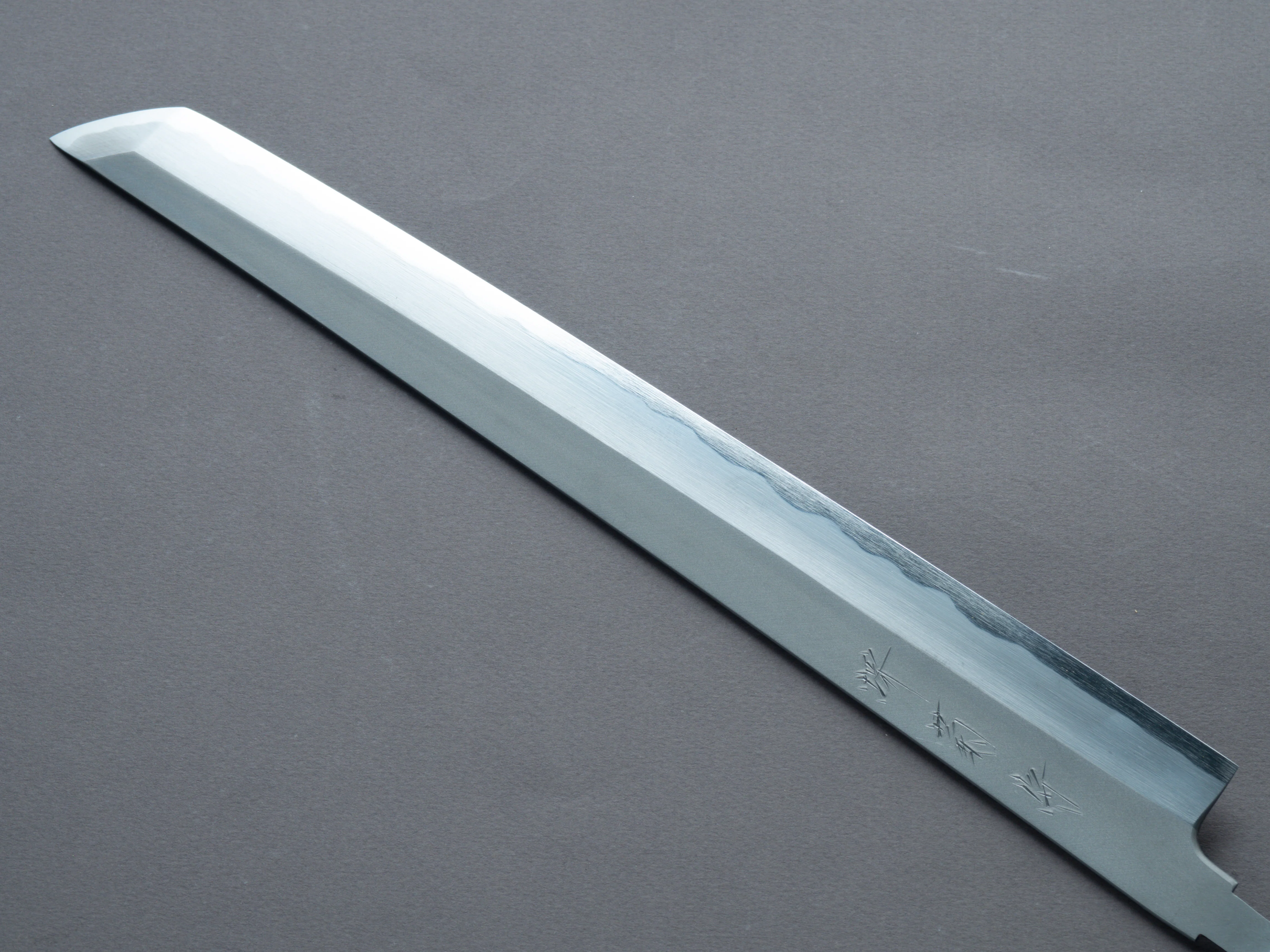 Sakai Kikumori - Tanaka - Blue Super - So-Bokashi x Kasumi - 315mm Sakimaru Takobiki - No Handle - Signed - Image 3