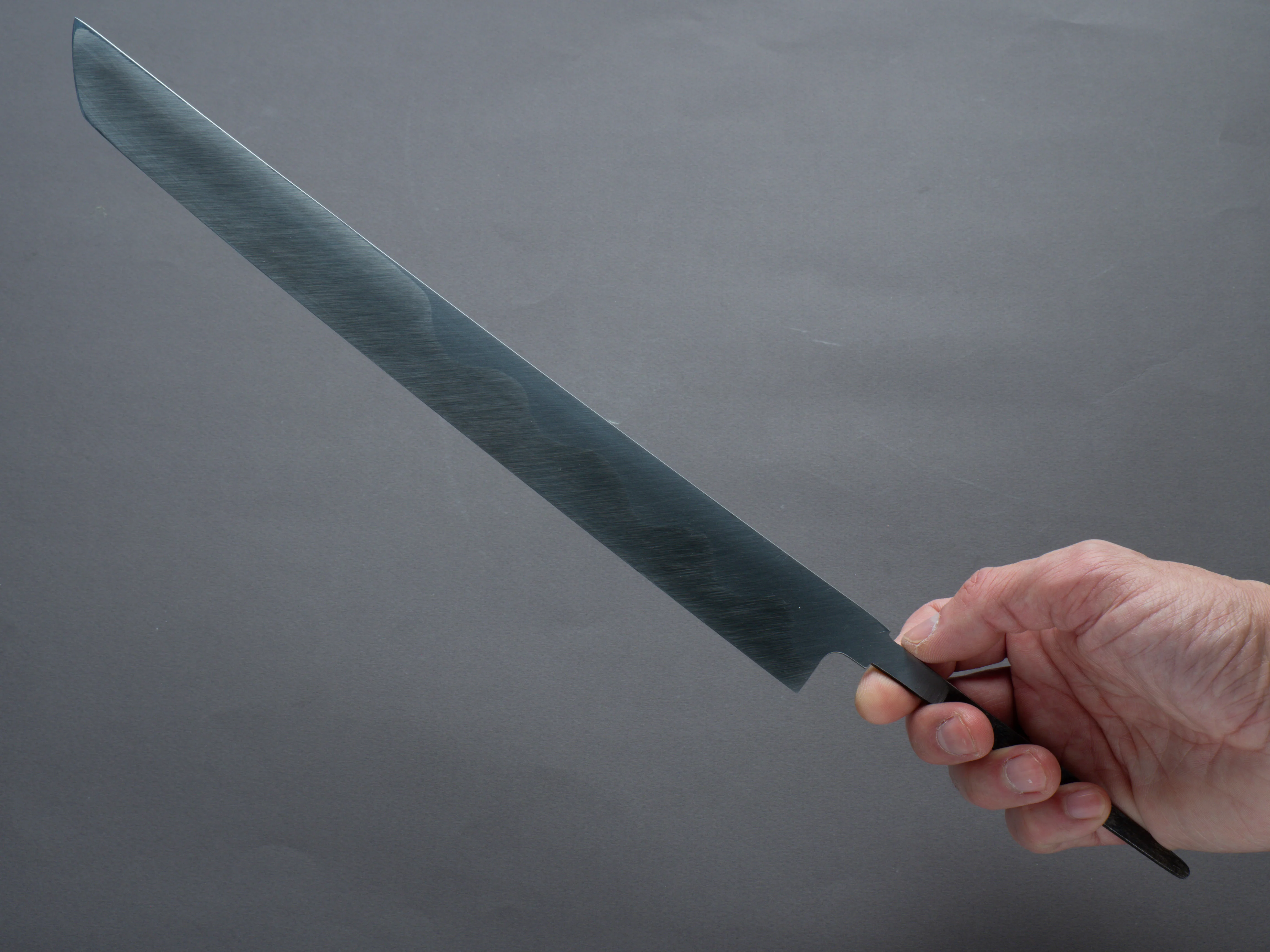 Sakai Kikumori - Tanaka - Blue Super - So-Bokashi x Kasumi - 315mm Sakimaru Takobiki - No Handle - Signed - Image 5