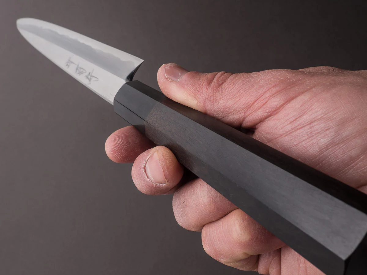 Sakai Kikumori - Tanaka - Super Blue - 240mm Yanagiba - Ebony Handle - Mirror Finish - Image 12
