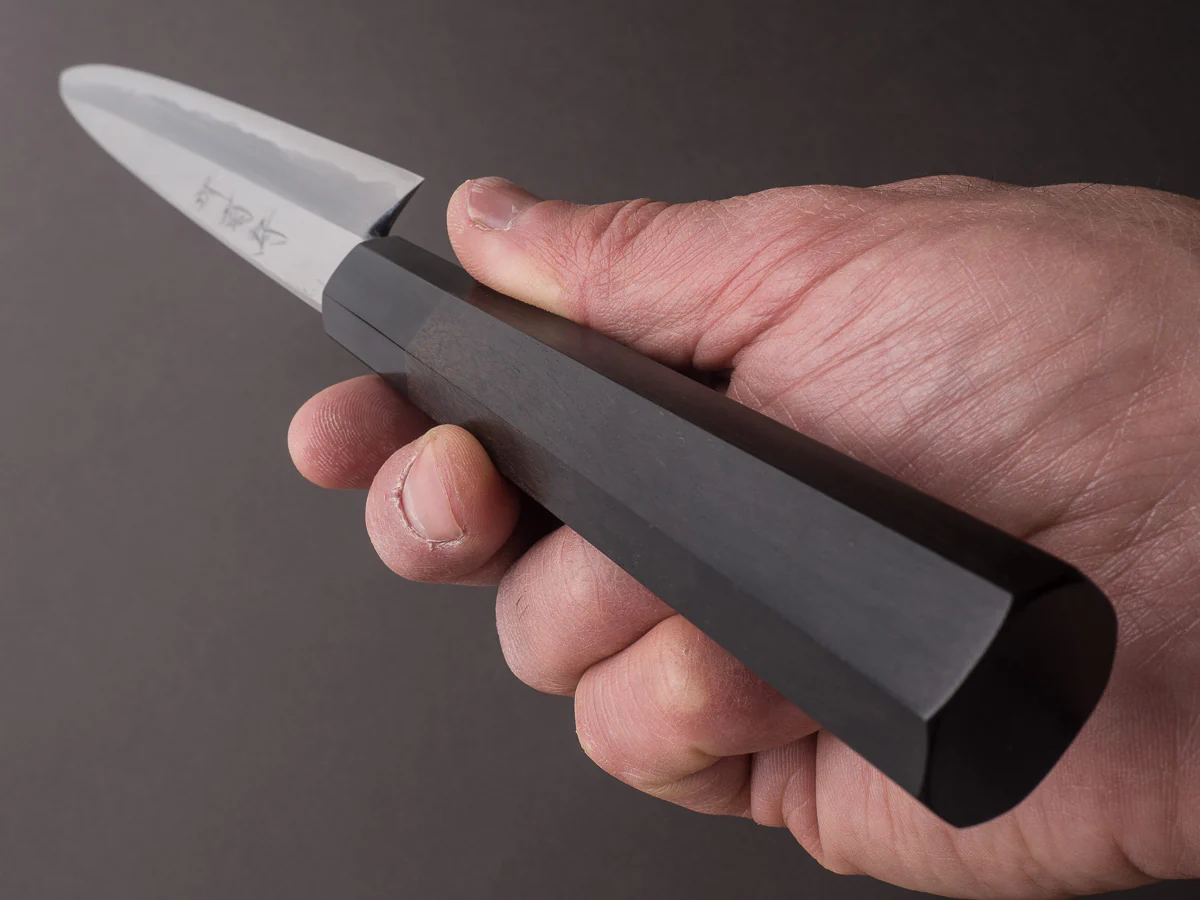 Sakai Kikumori - Tanaka - Super Blue - 240mm Yanagiba - Ebony Handle - Mirror Finish - Image 2