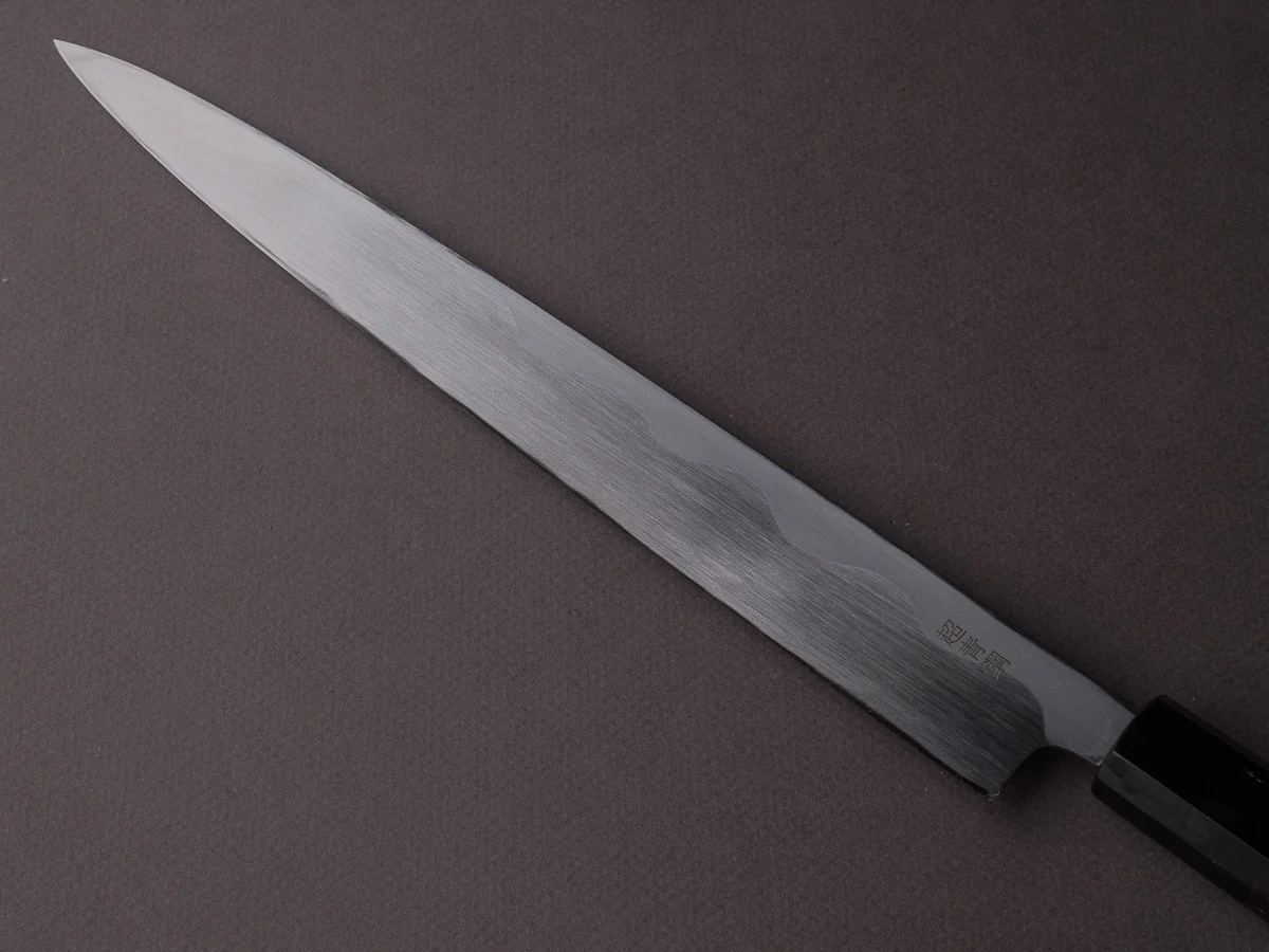 Sakai Kikumori - Tanaka - Super Blue - 270mm Yanagiba - Ebony Handle - Mirror Finish - Image 3