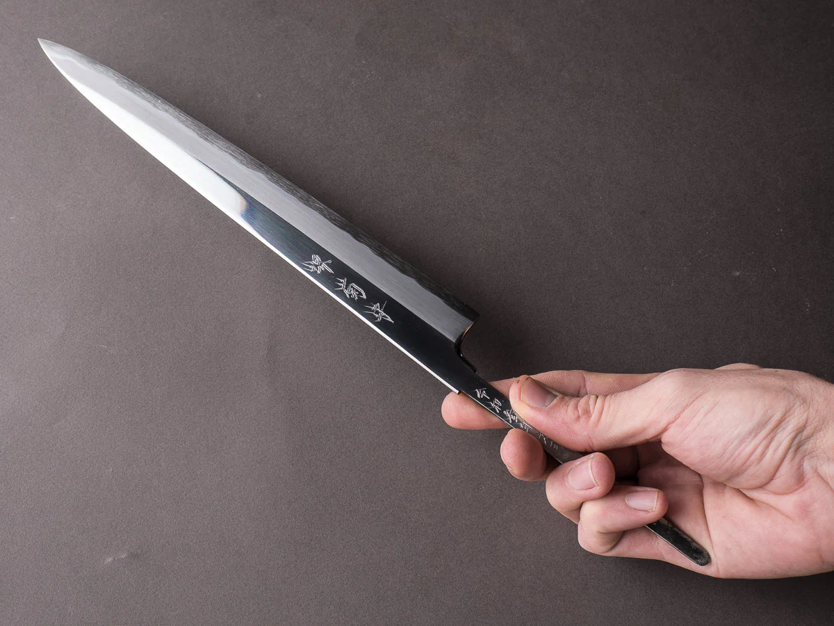 Sakai Kikumori - Tanaka Limited Signed Series - Super Blue - 270mm Yanagiba - No Handle - Mirror Finish - Image 3