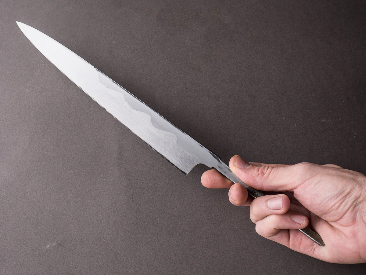 Sakai Kikumori - Tanaka Limited Signed Series - Super Blue - 270mm Yanagiba - No Handle - Mirror Finish - Image 4