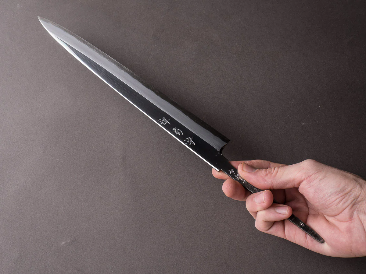 Sakai Kikumori - Tanaka Limited Signed Series - Super Blue - 300mm Yanagiba - No Handle - Mirror Finish - Image 3