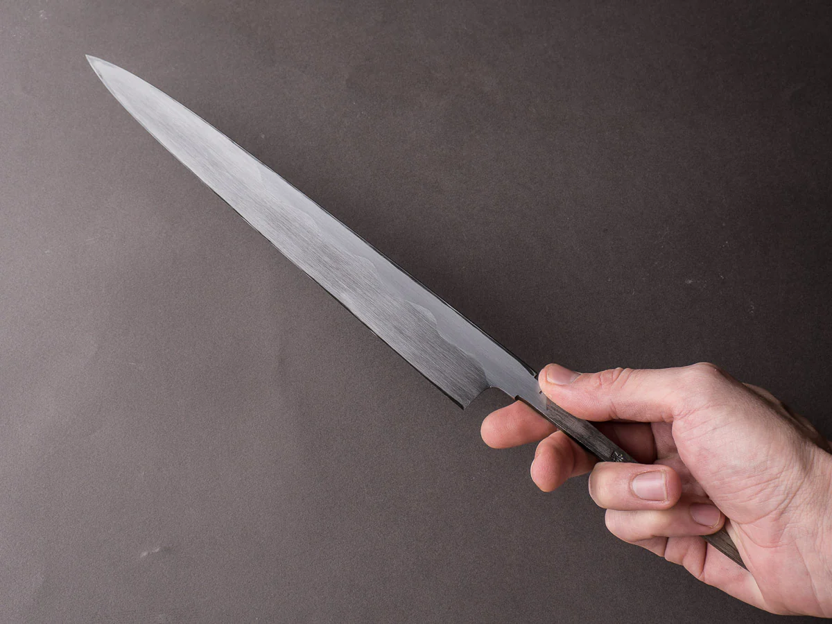 Sakai Kikumori - Tanaka Limited Signed Series - Super Blue - 300mm Yanagiba - No Handle - Mirror Finish - Image 4