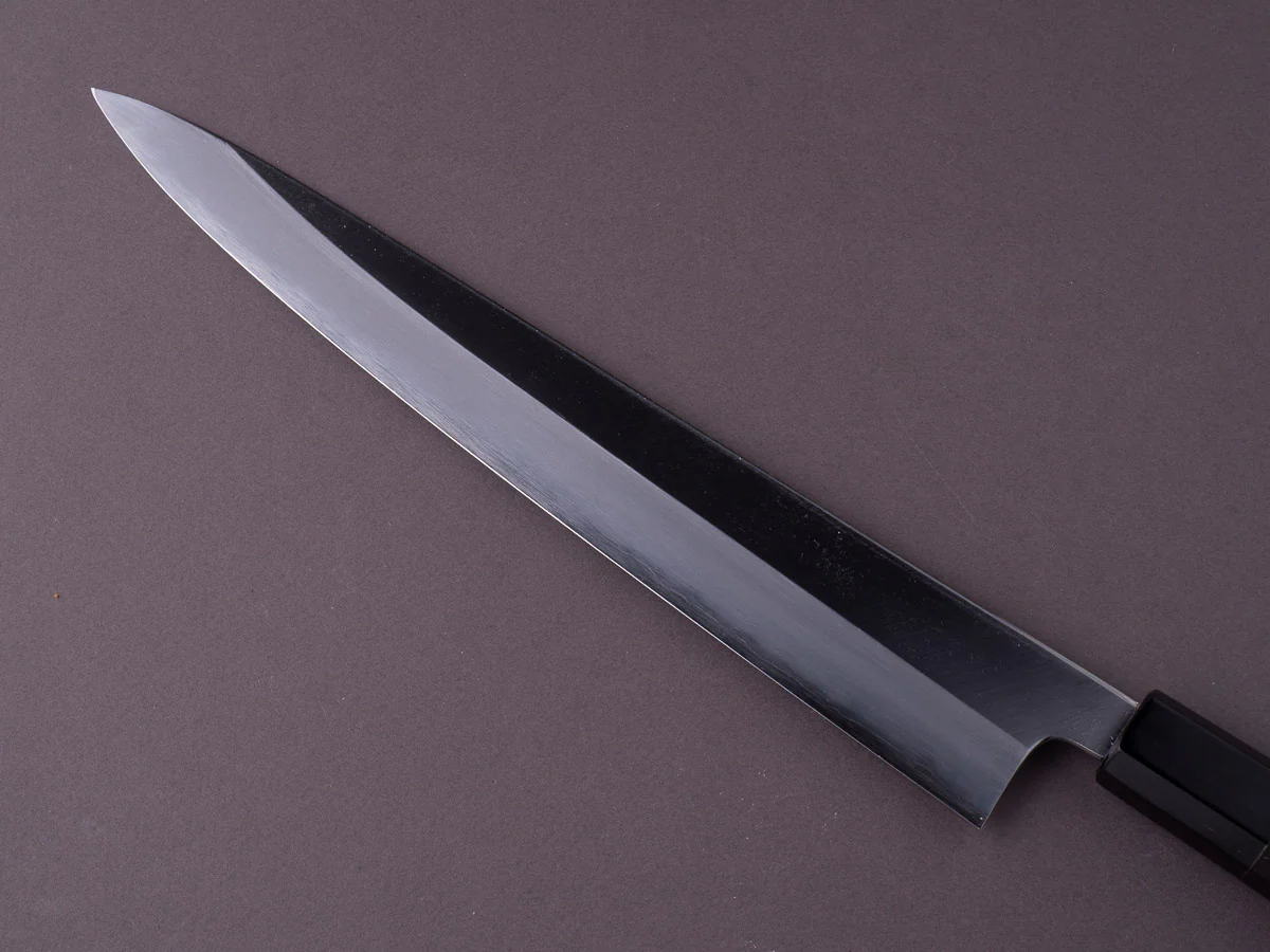 Sakai Kikumori - Tanaka - Blue Super - Kasumi - 270mm Sujihiki - Ebony Handle - Image 5
