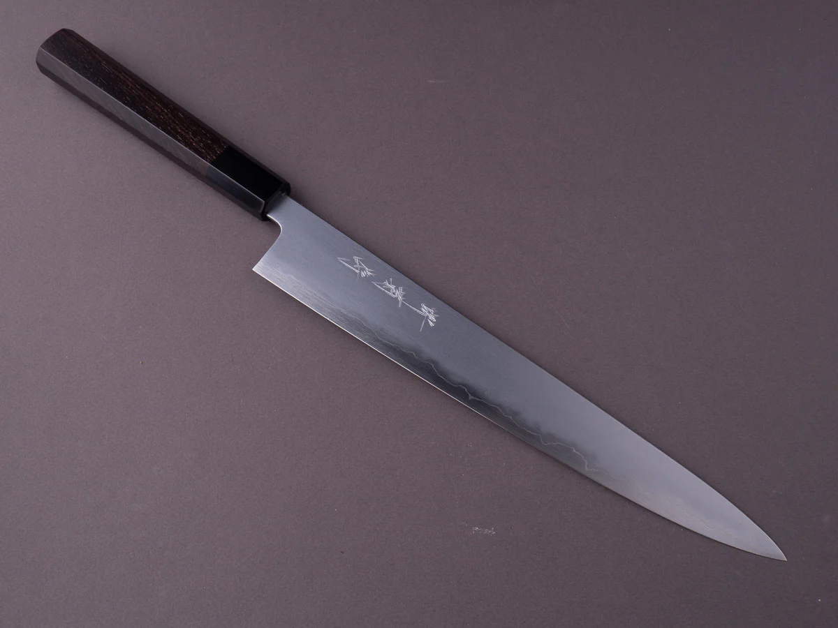 Sakai Kikumori - Tanaka - Super Blue - So-Bokashi - 270mm Sujihiki - Ebony Handle