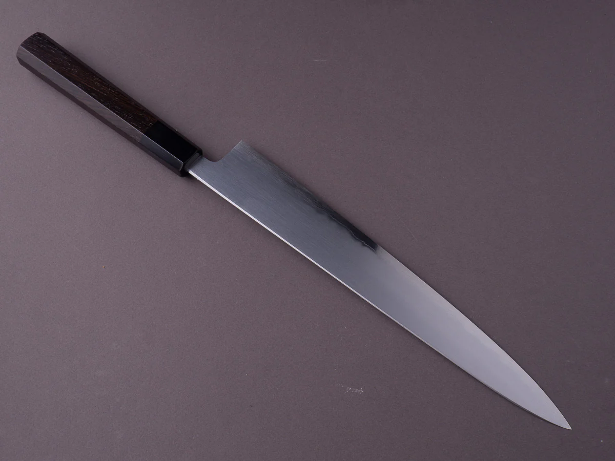 Sakai Kikumori - Tanaka - Super Blue - So-Bokashi - 270mm Sujihiki - Ebony Handle - Image 3