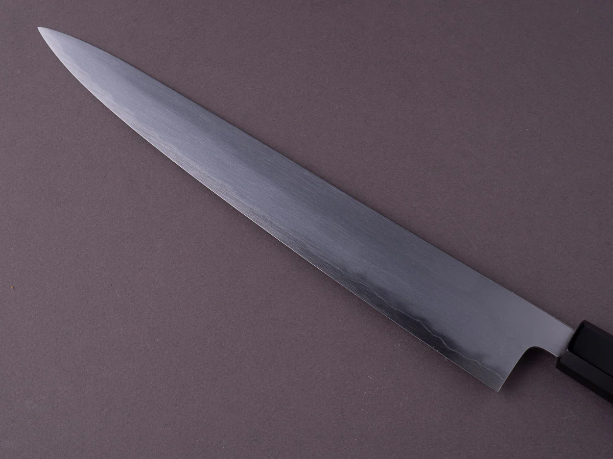 Sakai Kikumori - Tanaka - Super Blue - So-Bokashi - 270mm Sujihiki - Ebony Handle - Image 5