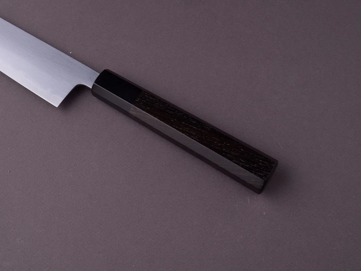 Sakai Kikumori - Tanaka - Super Blue - So-Bokashi - 270mm Sujihiki - Ebony Handle - Image 6