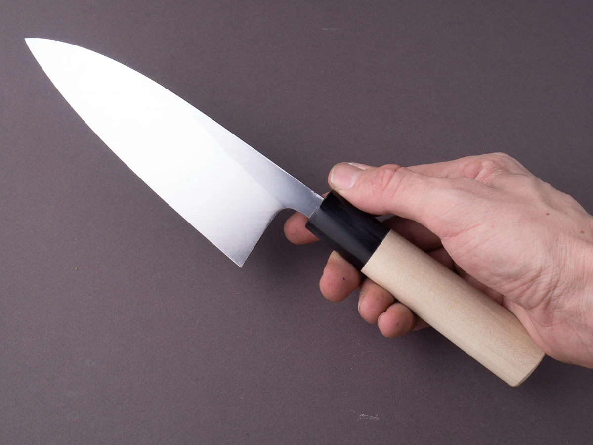Sakai Kikumori - Tomoshibi - White #2 - 150mm Deba - Ho Wood Handle - Image 7