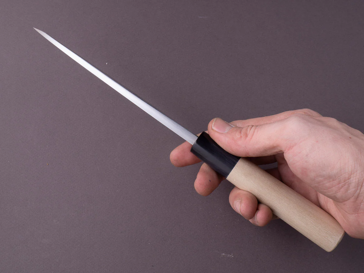 Sakai Kikumori - Tomoshibi - White #2 - 150mm Deba - Ho Wood Handle - Image 8