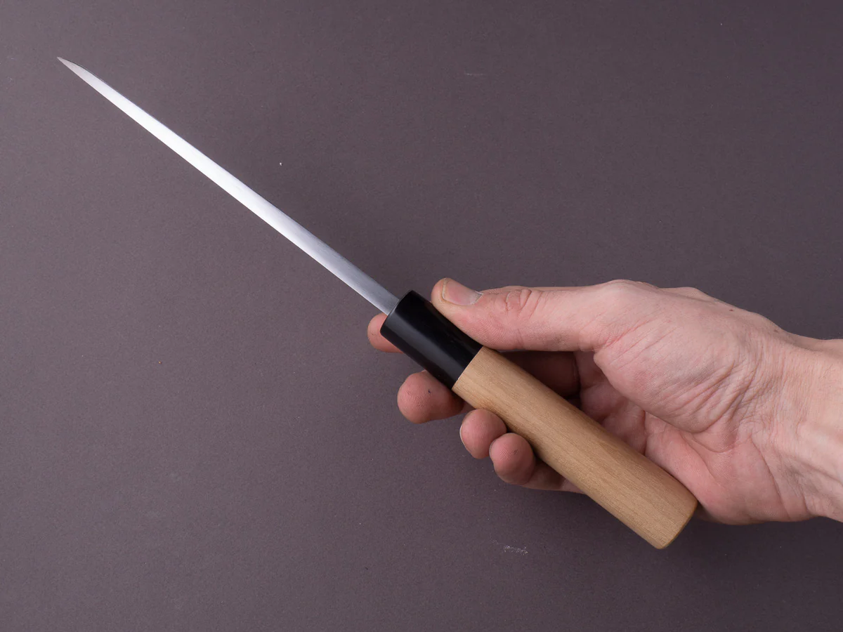 Sakai Kikumori - Tomoshibi - White #2 - 165mm Deba - Ho Wood Handle - Image 3