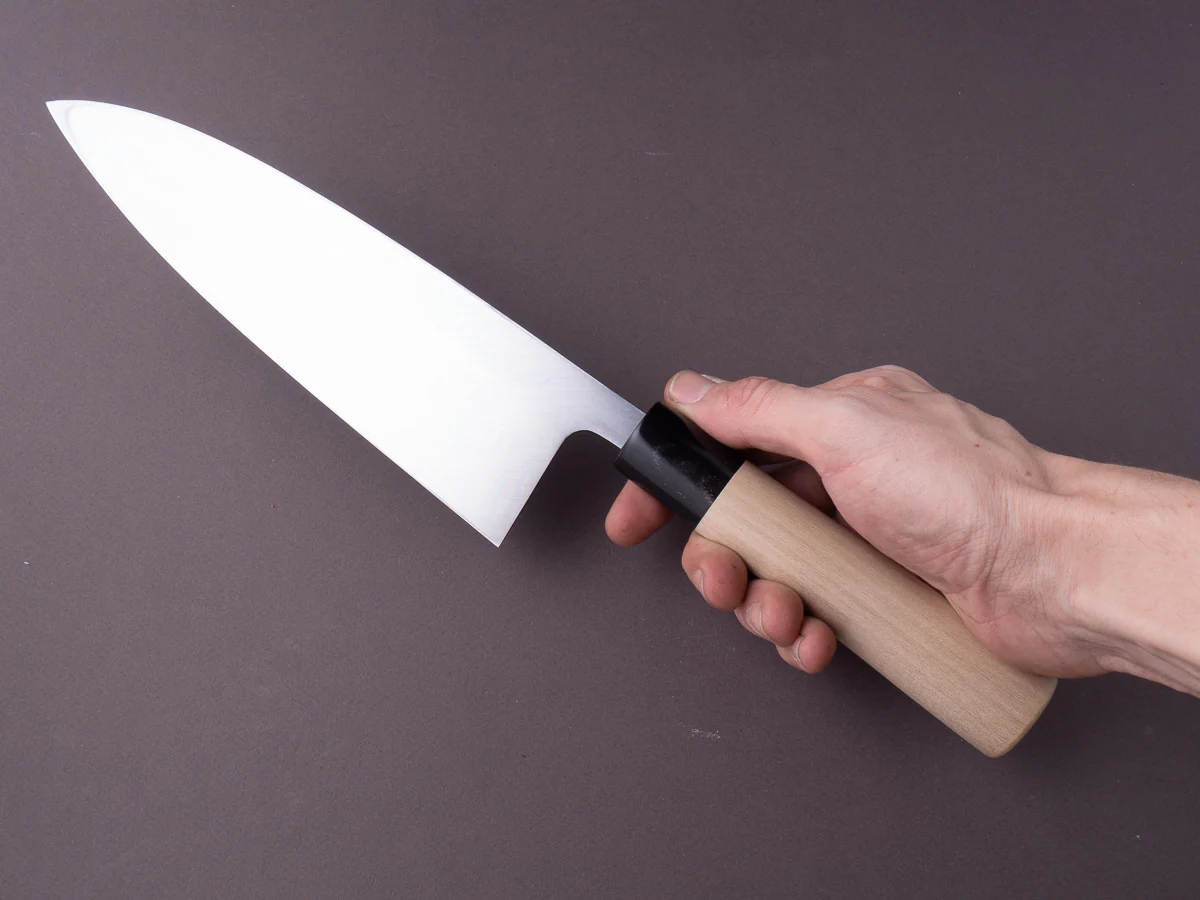 Sakai Kikumori - Tomoshibi - White #2 - 210mm Deba - Ho Wood Handle - Image 8