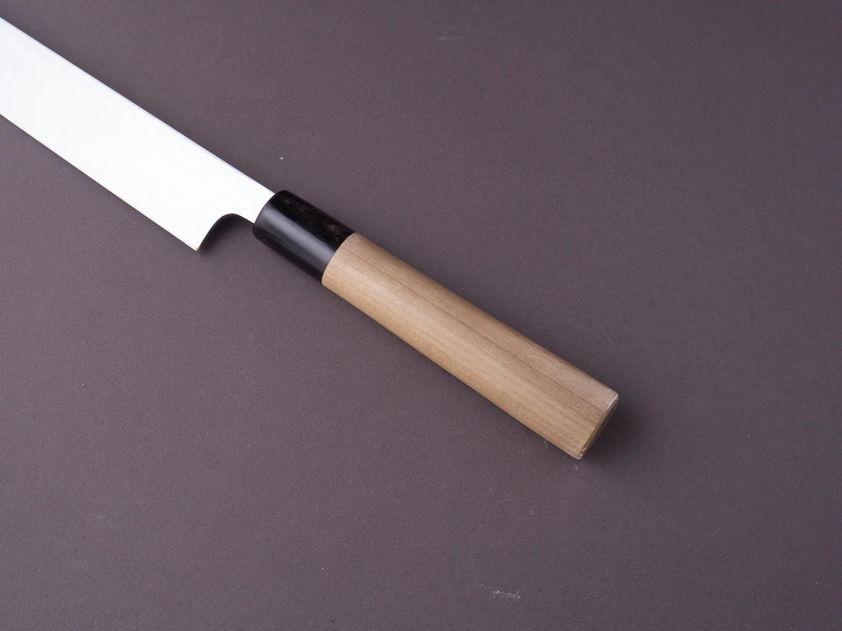 Sakai Kikumori - Tomoshibi - White #2 - Yanagiba - 300mm - Ho Wood Handle - Image 6