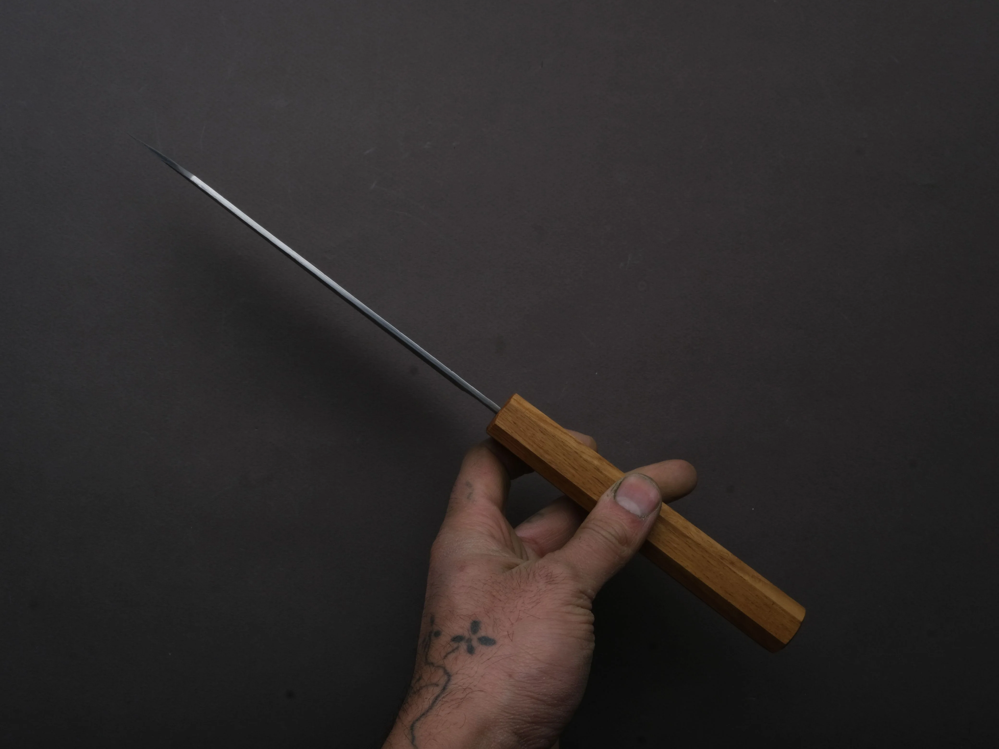 Sakai Kikumori - TS10 - VG10 - Tsuchime - Bunka - 165mm - Oak Handle - Image 5