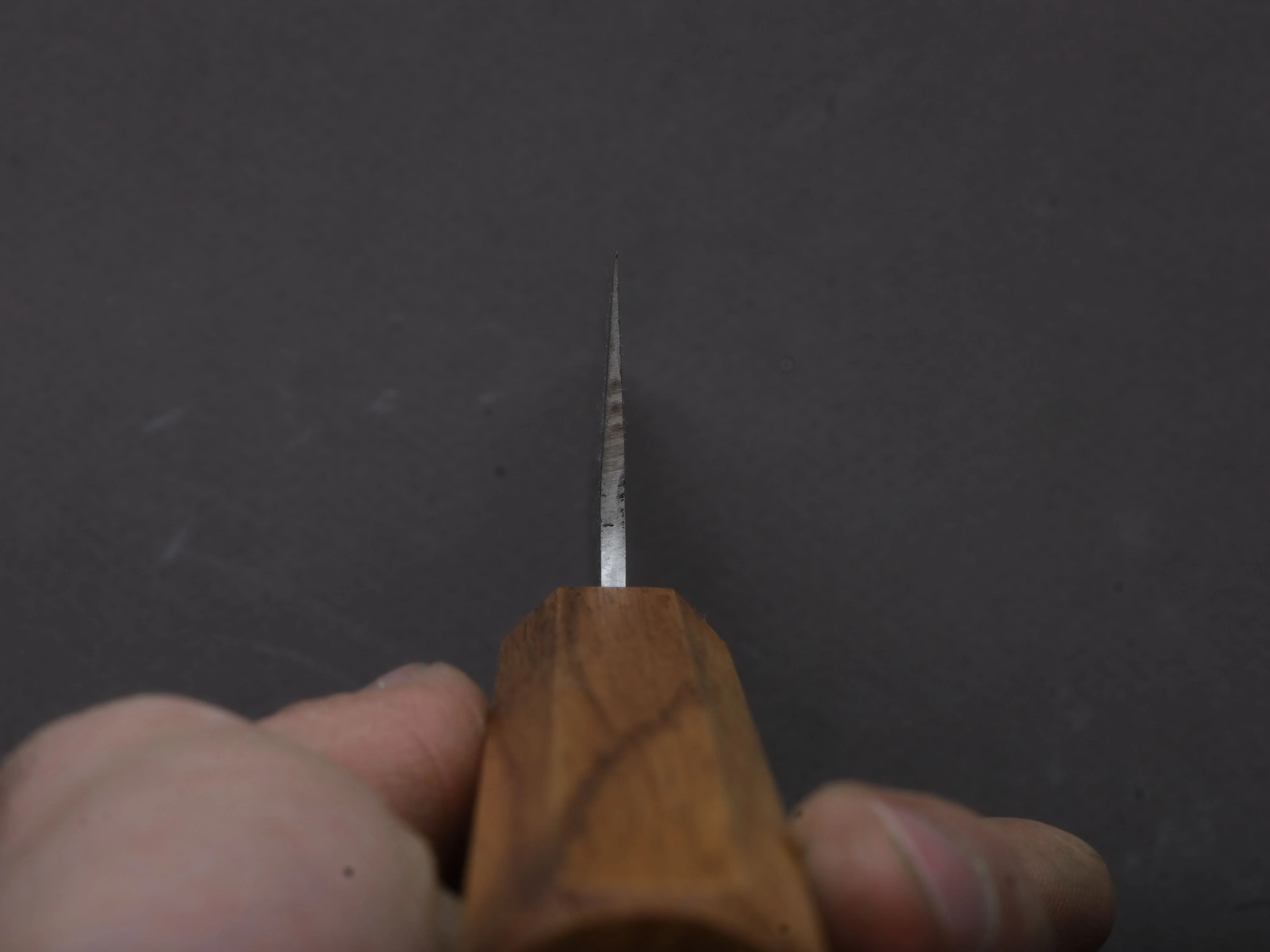 Sakai Kikumori - TS10 - VG10 - Tsuchime - Bunka - 165mm - Oak Handle - Image 6