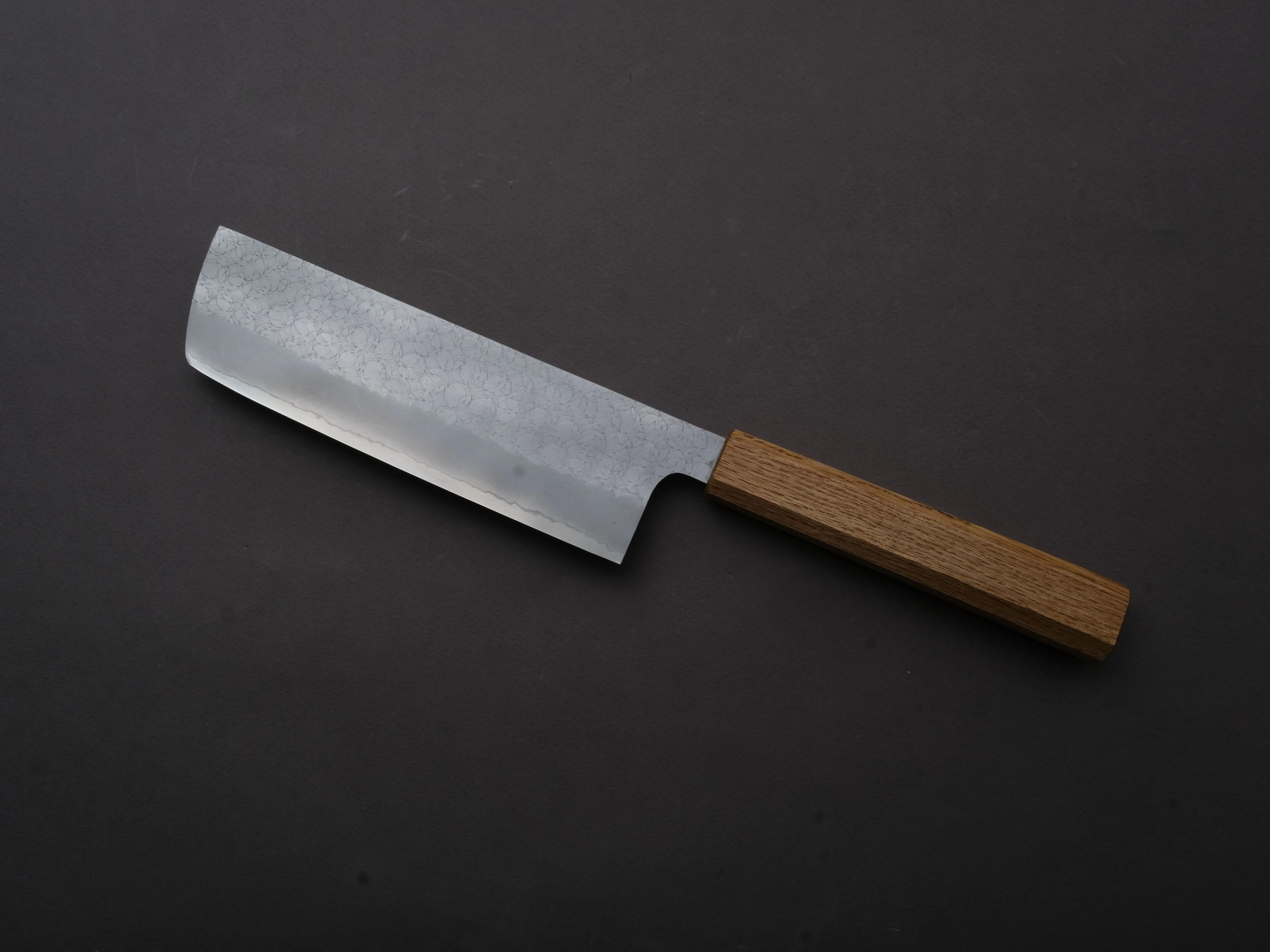 Sakai Kikumori - TS10 - VG10 - Tsuchime - Nakiri - 165mm - Oak Handle - Image 2