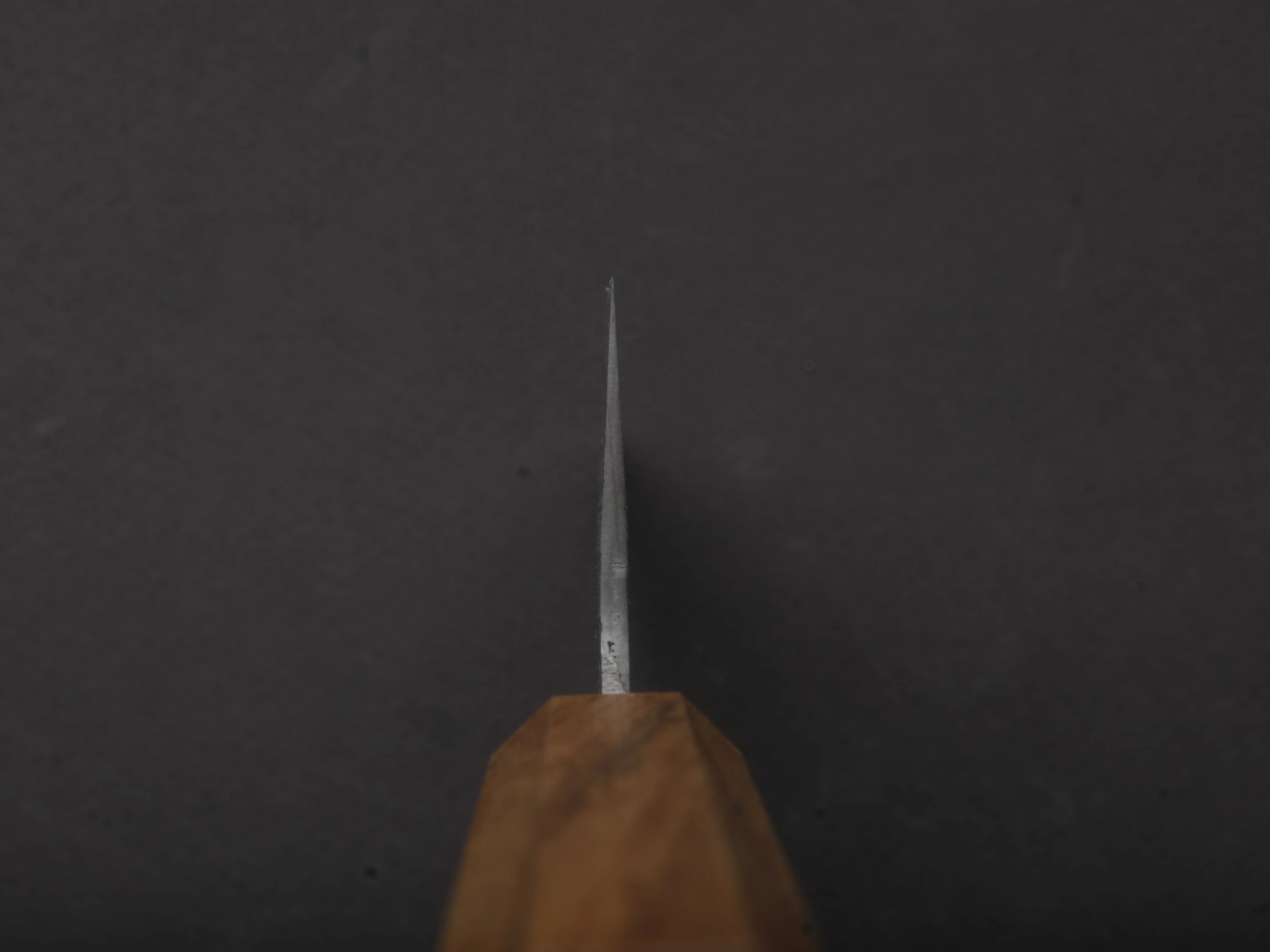 Sakai Kikumori - TS10 - VG10 - Tsuchime - Santoku - 165mm - Oak Handle - Image 6