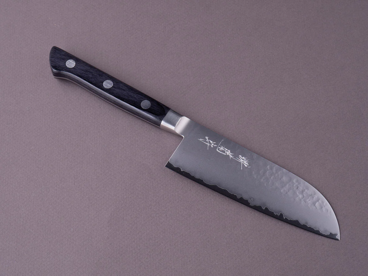 Sakai Kikumori - VG5 - 120mm - Santoku - Western Black Pakka Handle