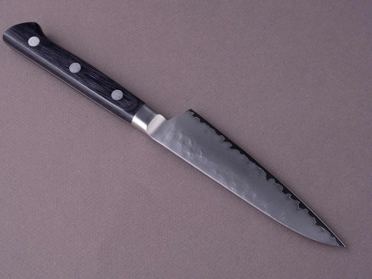 Sakai Kikumori - VG5 - 120mm - Petty - Western Black Pakka Handle - Image 3