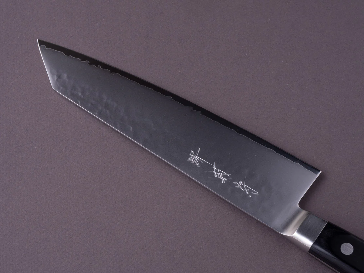 Sakai Kikumori - VG5 - 190mm - Kiritsuke Santoku - Western Black Pakka Handle - Image 3
