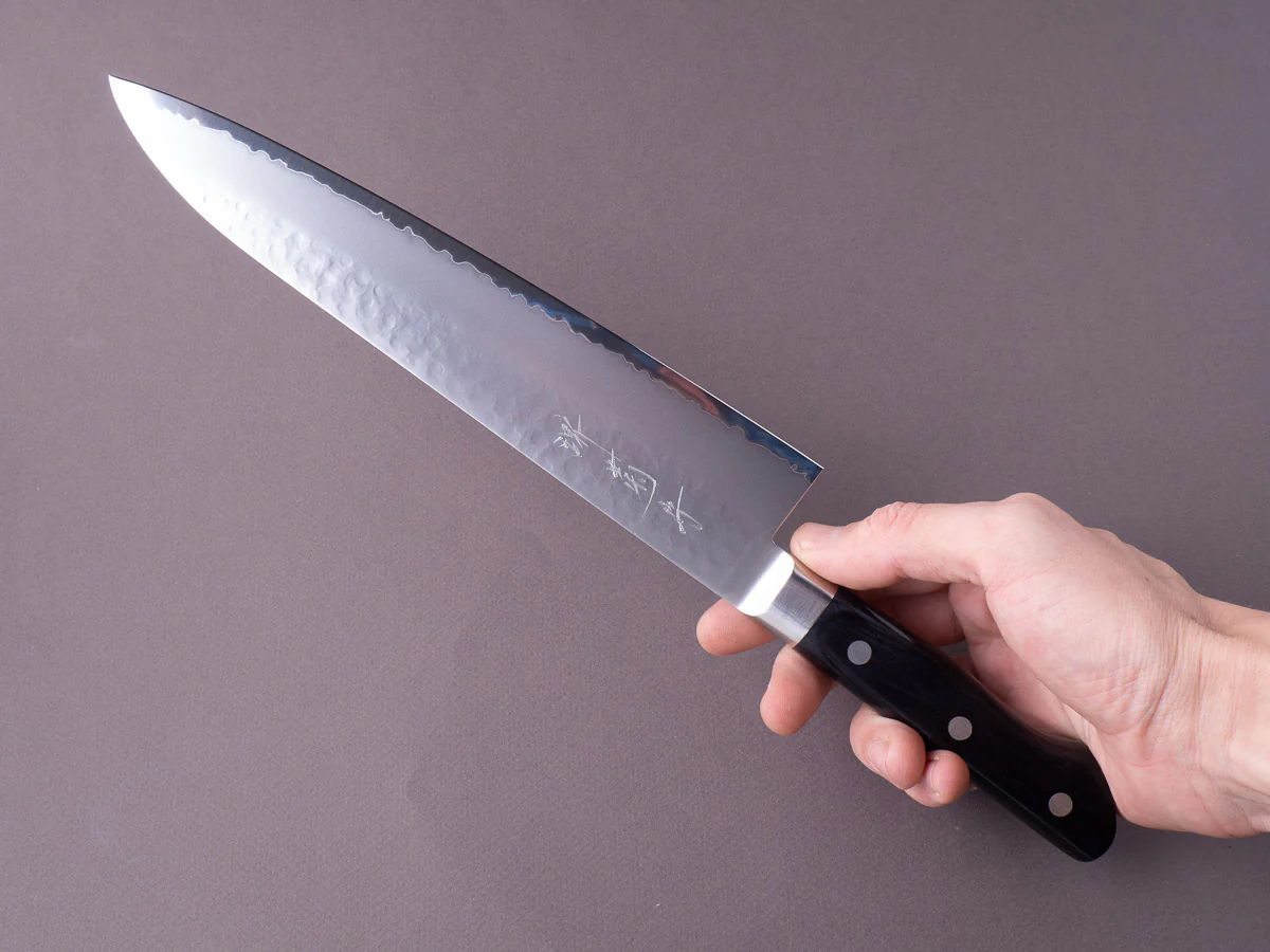 Sakai Kikumori - VG5 - 240mm Gyuto - Western Black Pakka Handle - Image 3