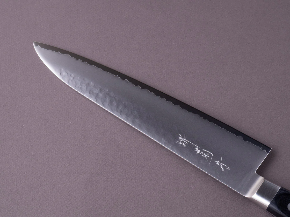 Sakai Kikumori - VG5 - 240mm Gyuto - Western Black Pakka Handle - Image 5