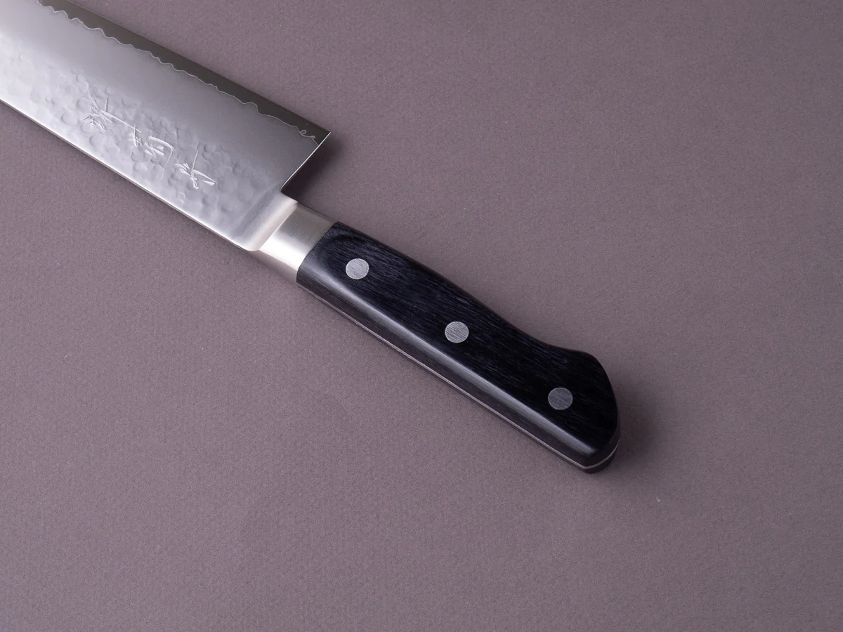 Sakai Kikumori - VG5 - 240mm Gyuto - Western Black Pakka Handle - Image 6