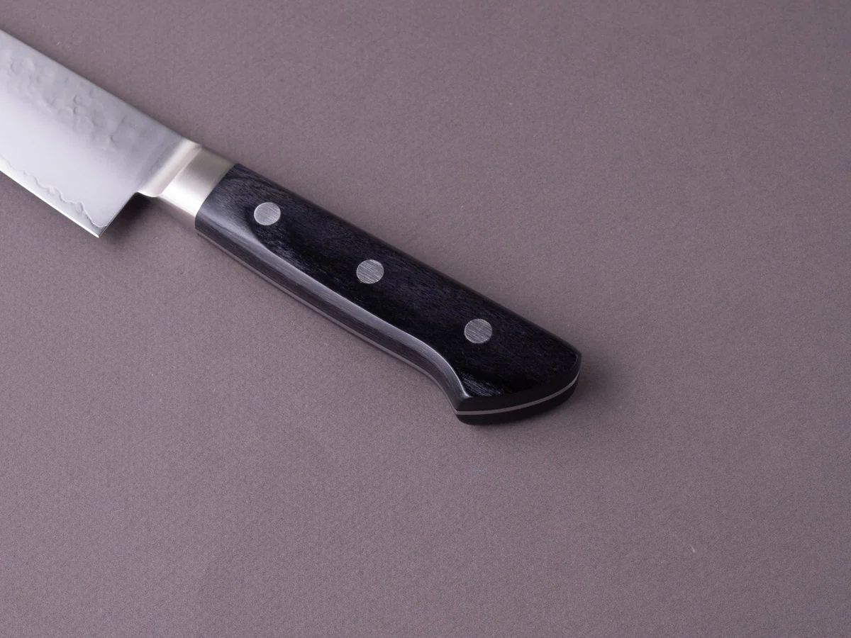 Sakai Kikumori - VG5 - 240mm Sujihiki - Western Black Pakka Handle - Image 6