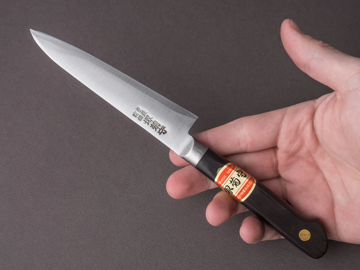 Sakai Kikumori - Vintage Swedish Carbon - 120mm Petty - Western Rosewood Handle - Image 7