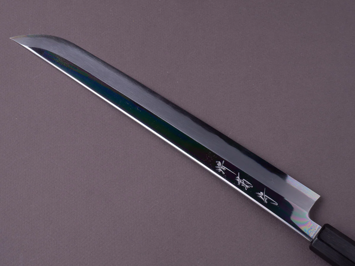 Sakai Kikumori - White #2 - 270mm - Saber Yanagiba - Ebony Handle - Mirror Finish - Image 3