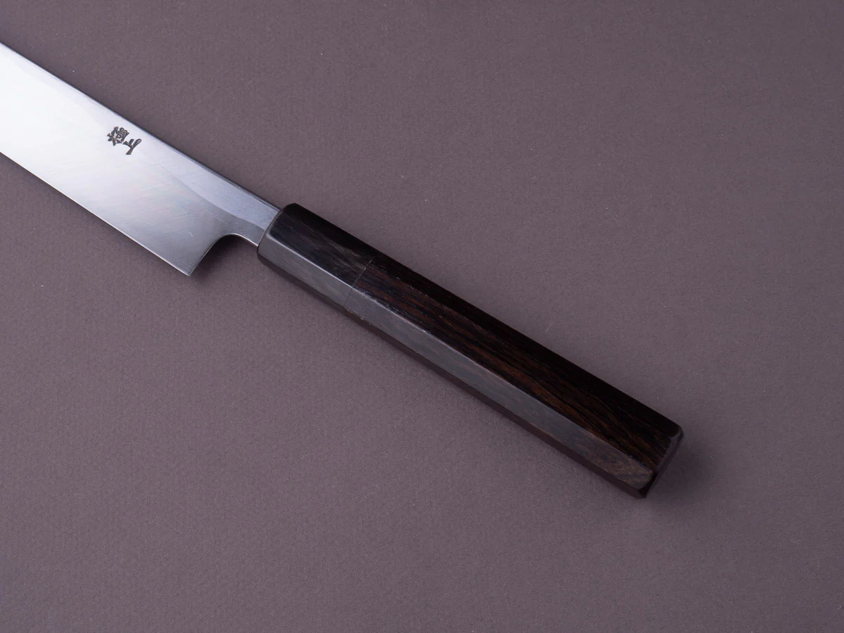 Sakai Kikumori - White #2 - 270mm - Saber Yanagiba - Ebony Handle - Mirror Finish - Image 5
