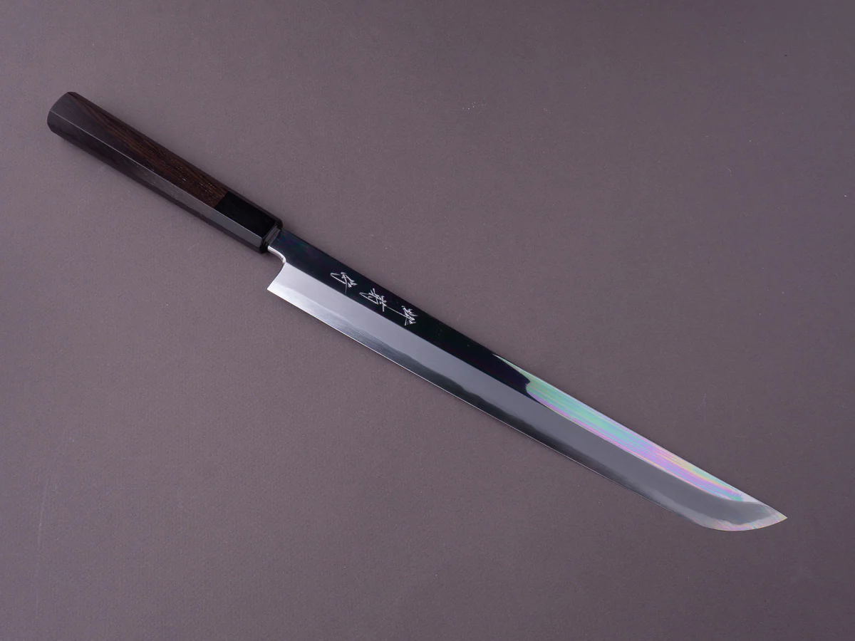 Sakai Kikumori -  White #2 - 300mm Saber Yanagiba - Ebony Handle - Mirror Finish