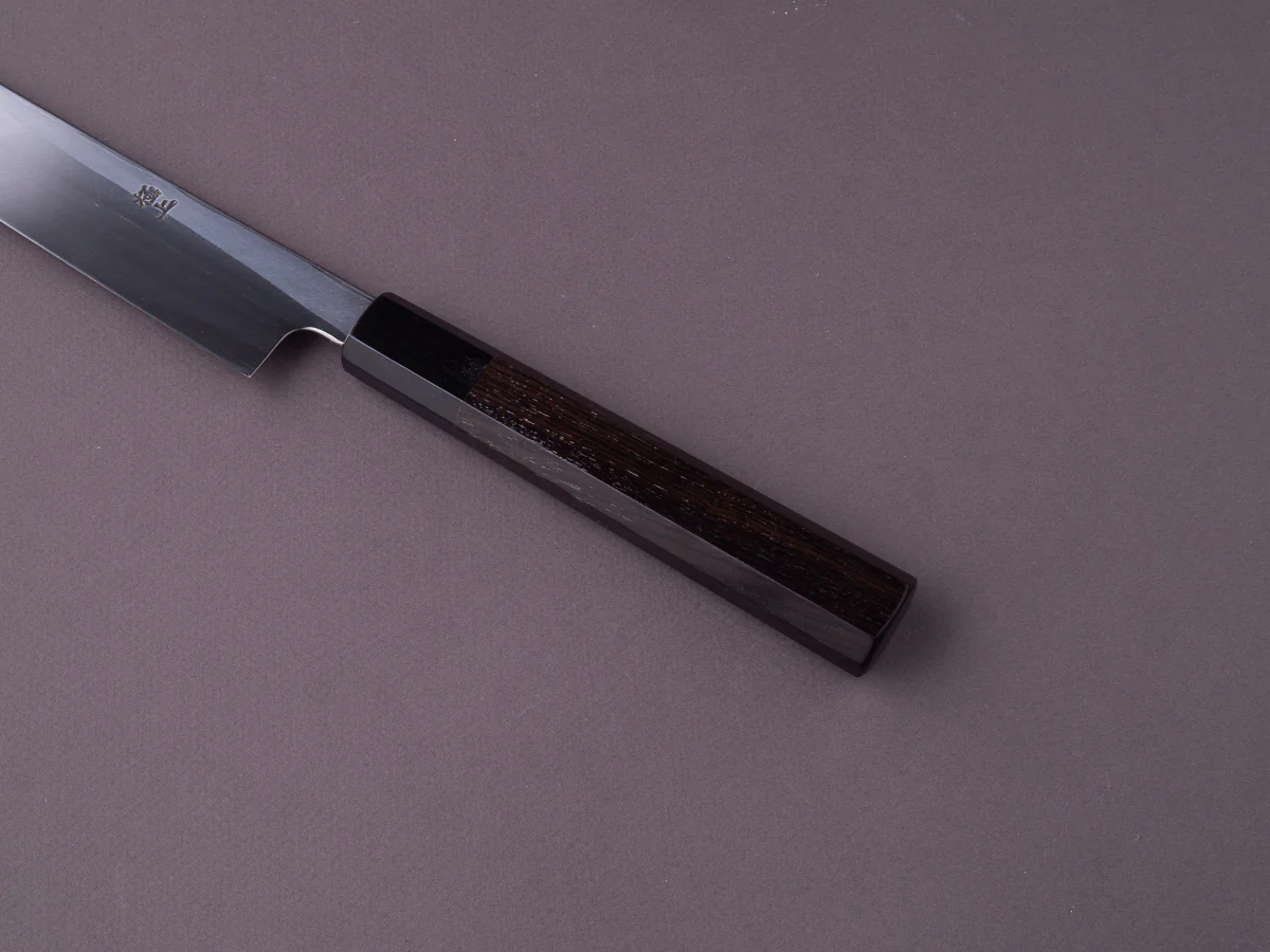 Sakai Kikumori -  White #2 - 300mm Saber Yanagiba - Ebony Handle - Mirror Finish - Image 5