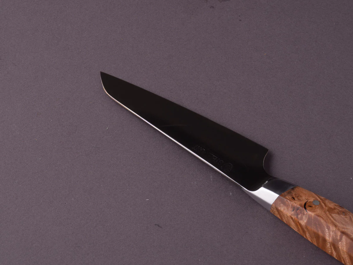 STEELPORT Knife Co. - 52100 Differentially Hardened - 4" Paring Knife - Integral Bolster Maple Burl Handle - Image 4
