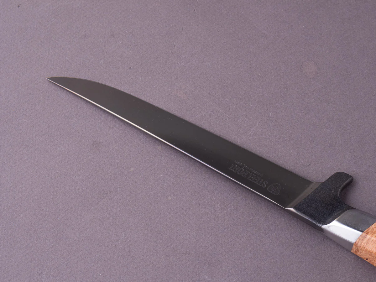 STEELPORT Knife Co. - 52100 Differentially Hardened - Boning Knife - 6" - Integral Bolster Maple Burl Handle - Image 2