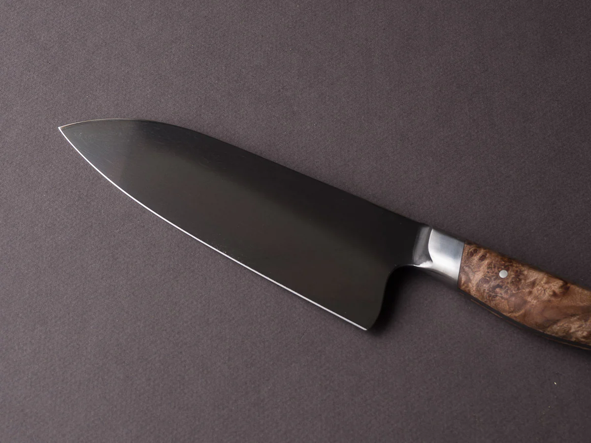 STEELPORT Knife Co. - 52100 Differentially Hardened - 6" Chef Knife - Integral Bolster Maple Burl Handle - Image 3