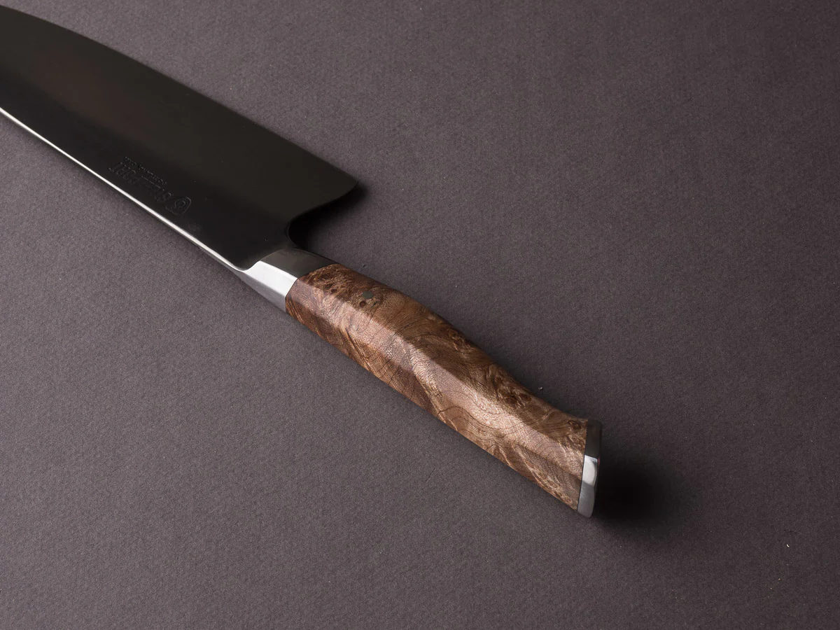 STEELPORT Knife Co. - 52100 Differentially Hardened - 6" Chef Knife - Integral Bolster Maple Burl Handle - Image 4