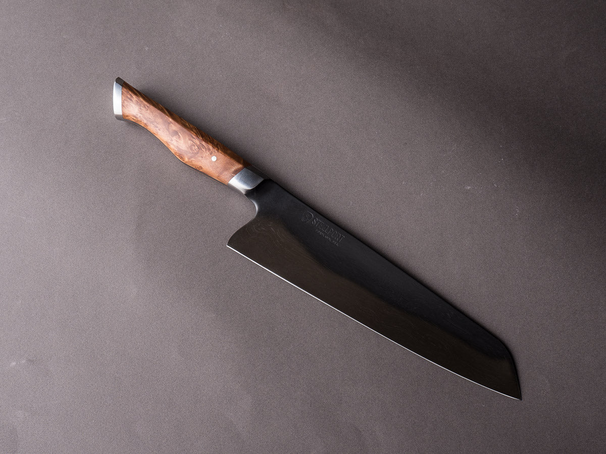 STEELPORT Knife Co. - 52100 Differentially Hardened - 8" - Chef Knife - Integral Bolster Maple Burl Handle