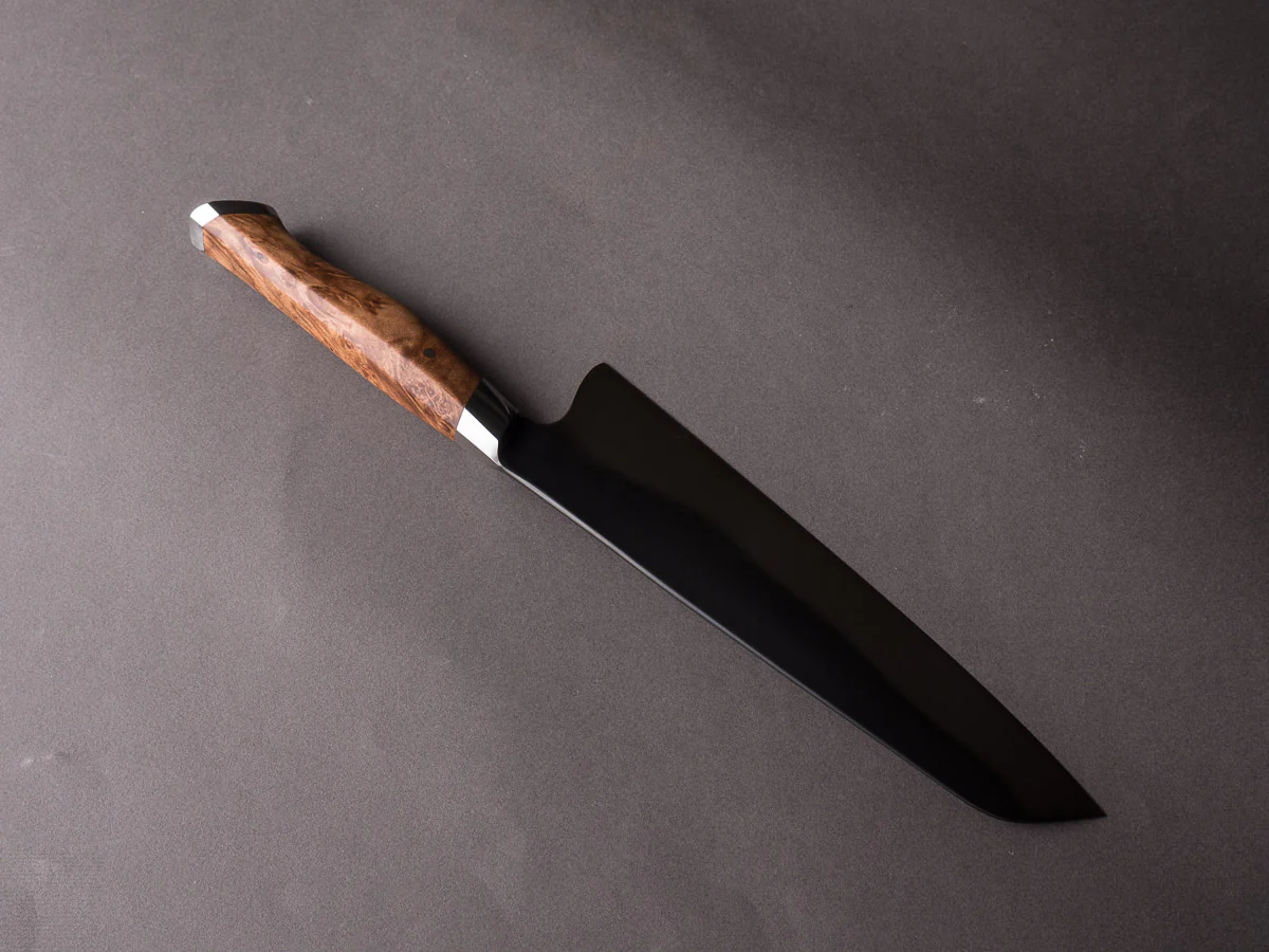 STEELPORT Knife Co. - 52100 Differentially Hardened - 8" - Chef Knife - Integral Bolster Maple Burl Handle - Image 3