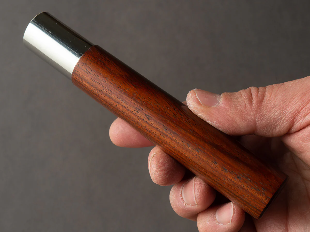 Taihei - Kanaguchi - Handle - Rosewood (Shitan) - Stainless Steel - 135mm - Oval - Image 4