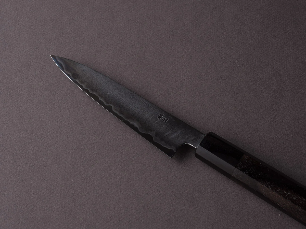 Takada no Hamono - Blue #1 Suiboku - 135mm Petty - Rosewood Handle - Image 3