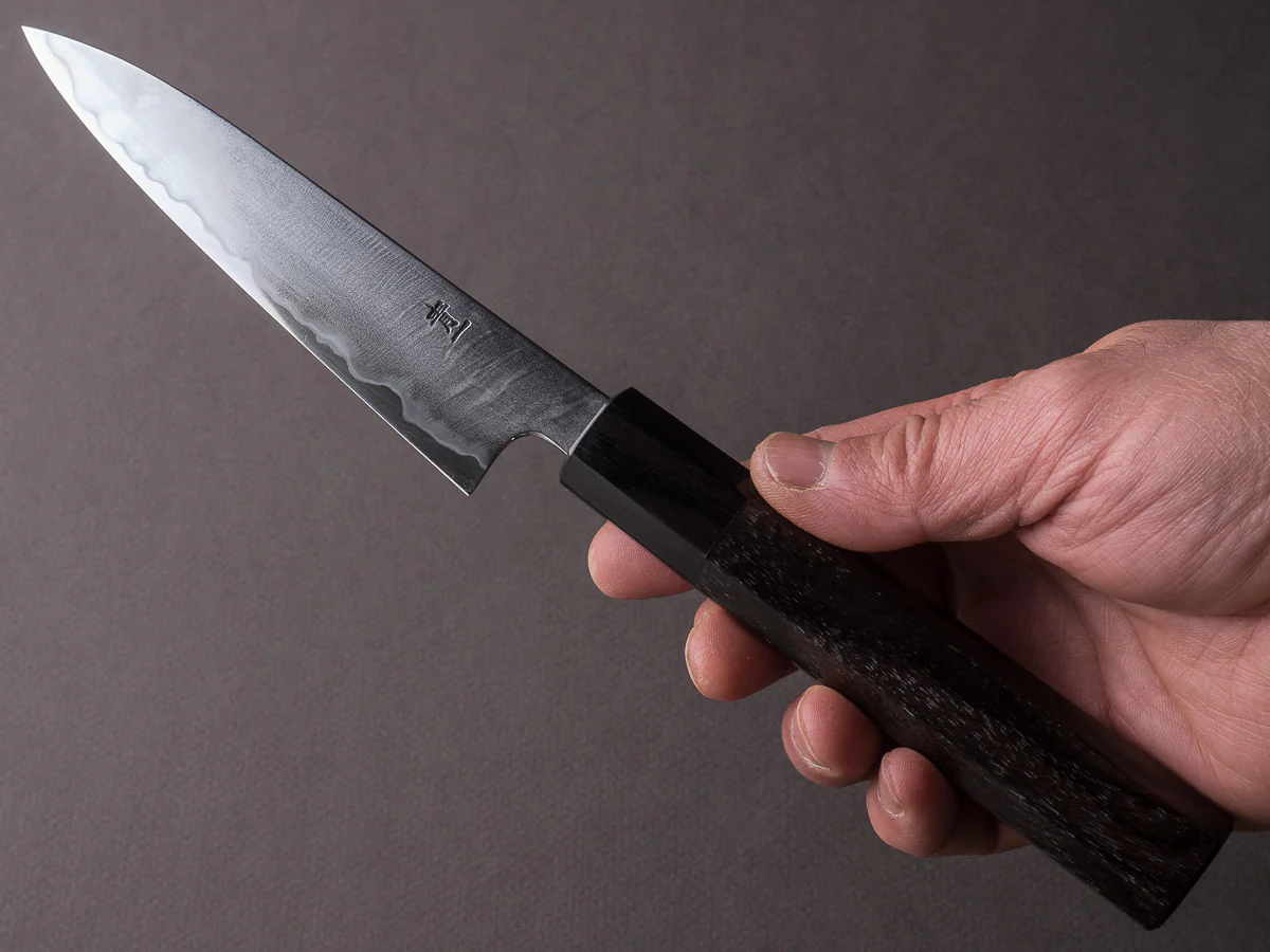 Takada no Hamono - Blue #1 Suiboku - 135mm Petty - Rosewood Handle - Image 6