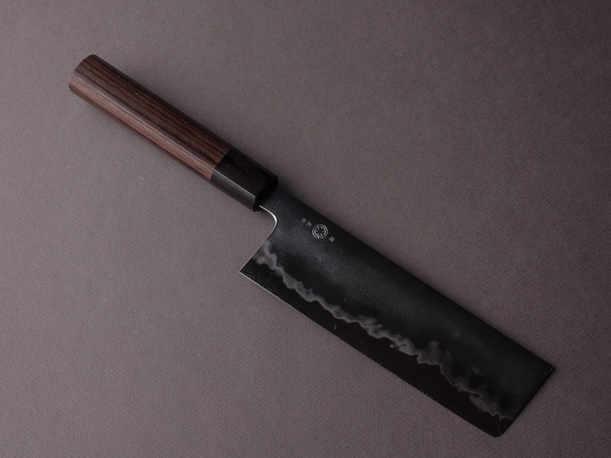 Takada no Hamono - Blue #1 - Suiboku - 180mm Nakiri - Rosewood Handle