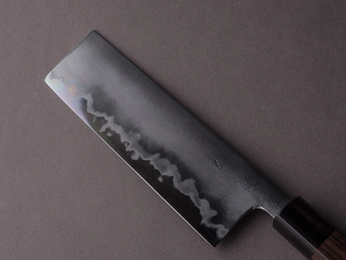 Takada no Hamono - Blue #1 - Suiboku - 180mm Nakiri - Rosewood Handle - Image 3