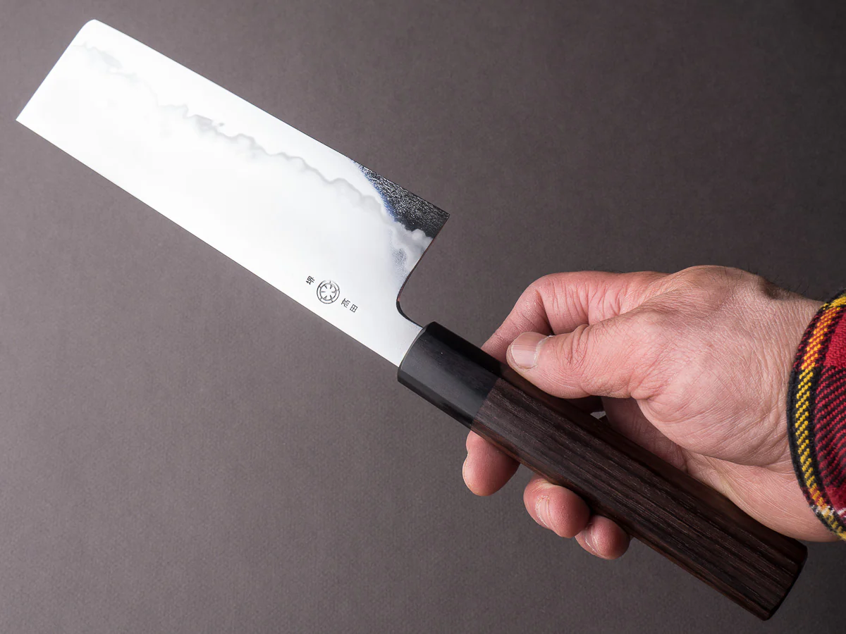 Takada no Hamono - Blue #1 - Suiboku - 180mm Nakiri - Rosewood Handle - Image 5