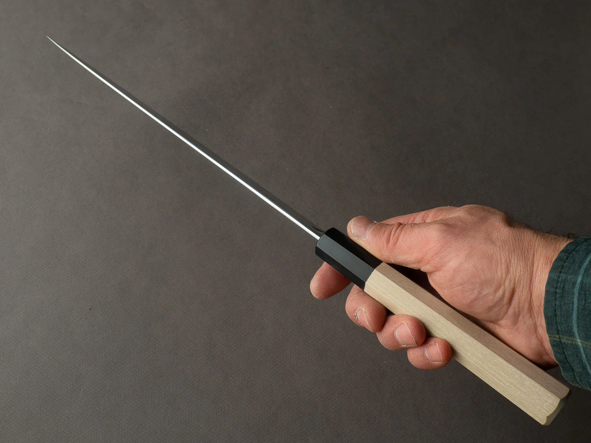 Takada no Hamono - Blue #1 - Suiboku - 240mm Gyuto - Ho Wood Handle - Image 7
