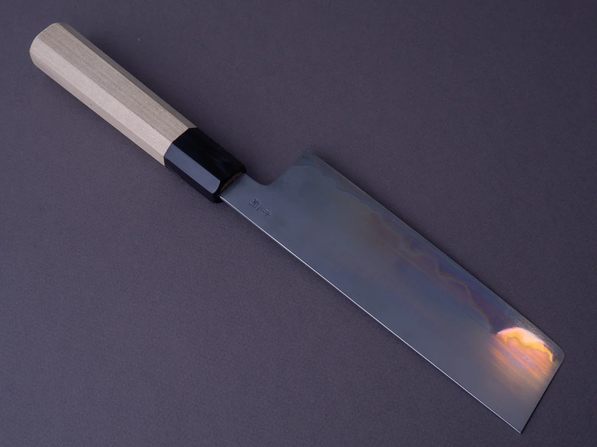 Takada no Hamono - Blue #2 - Suiboku - 180mm Nakiri - Ho Wood Handle - Image 2